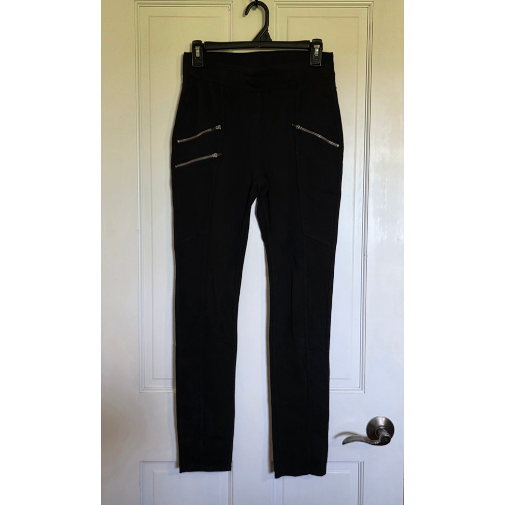 Athleta Womens Black High Rise Metro Moto Skinny Pants 241300 Size Small Grunge